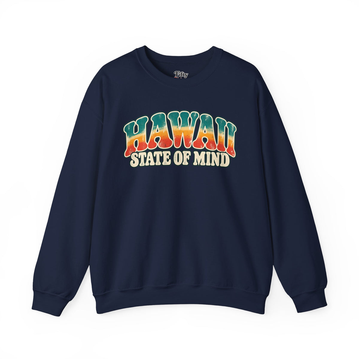 Hawaii State of Mind Unisex Crewneck Sweatshirt State Name Graphic
