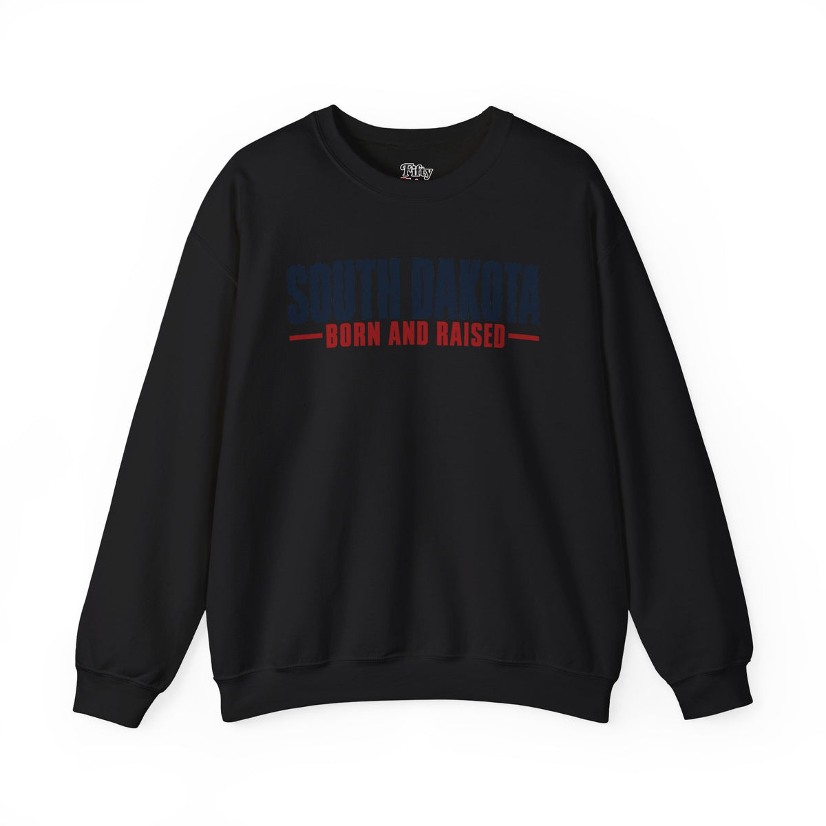 South Dakota Born and Raised Minimal Modern Heritage Unisex Sweatshirt Graphic