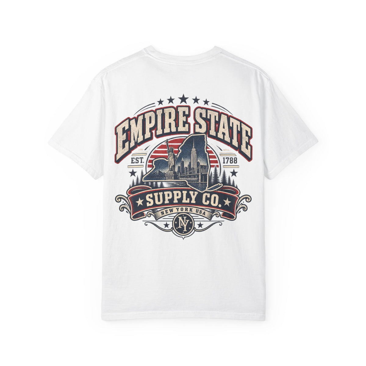New York Empire State Supply Co. Unisex Comfort Color 1717 Streetwear Graphic Tee