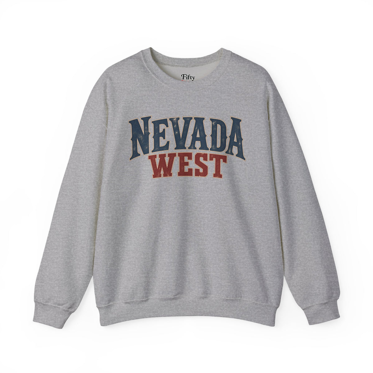 Nevada West Unisex Crewneck Sweatshirt State Name Graphic