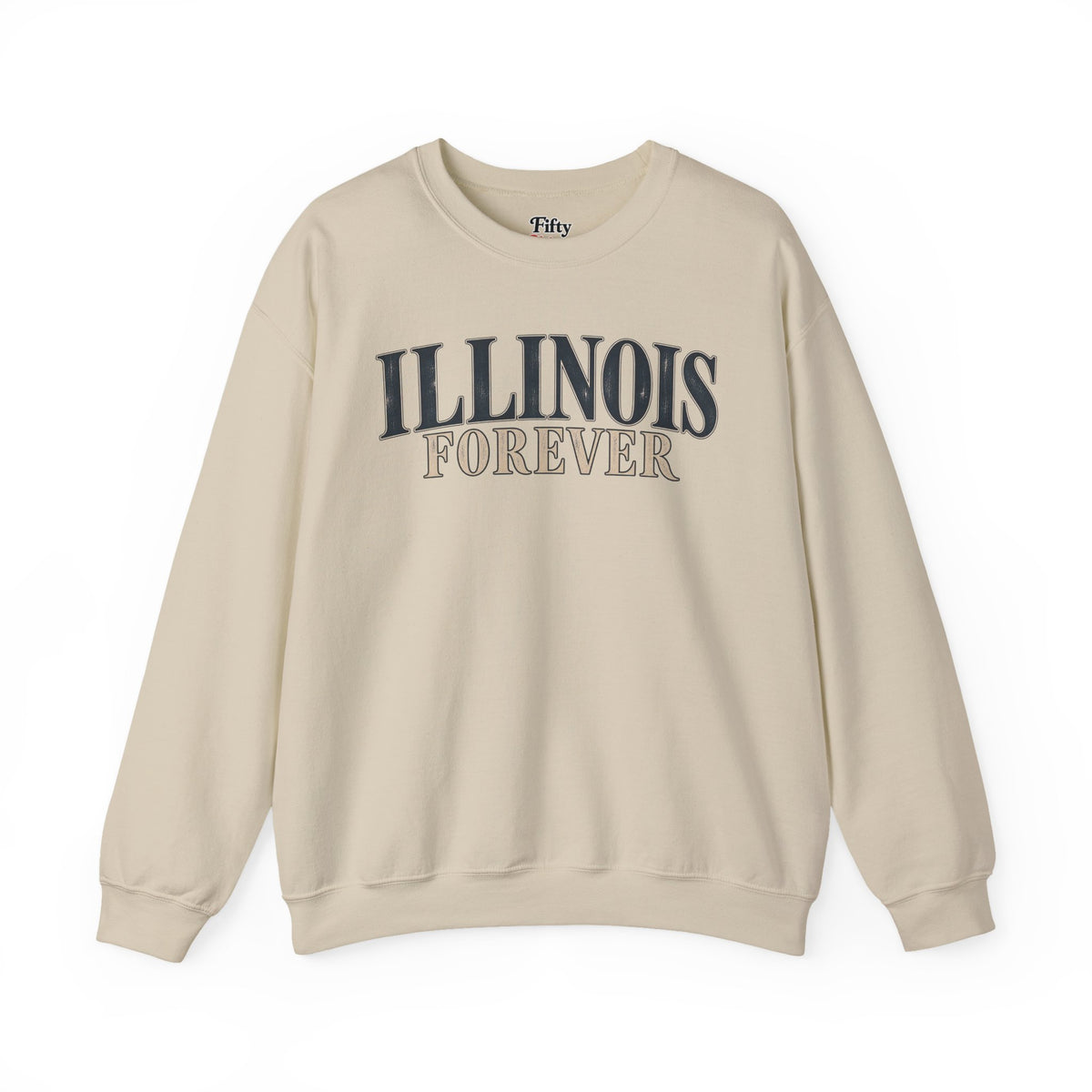 Illinois Forever Unisex Crewneck Sweatshirt State Name Graphic