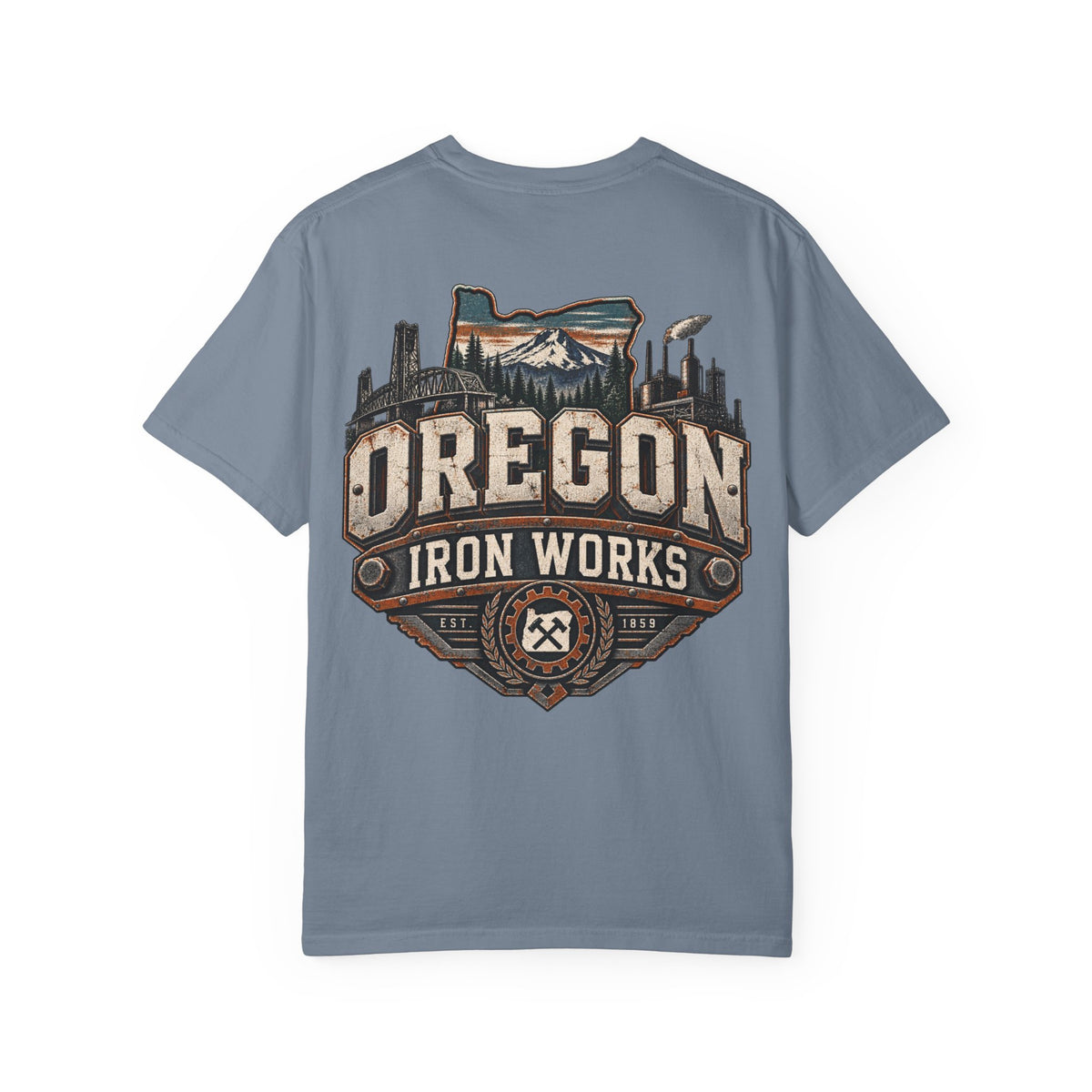 Oregon Iron Works Unisex Comfort Color 1717 Streetwear Graphic Tee