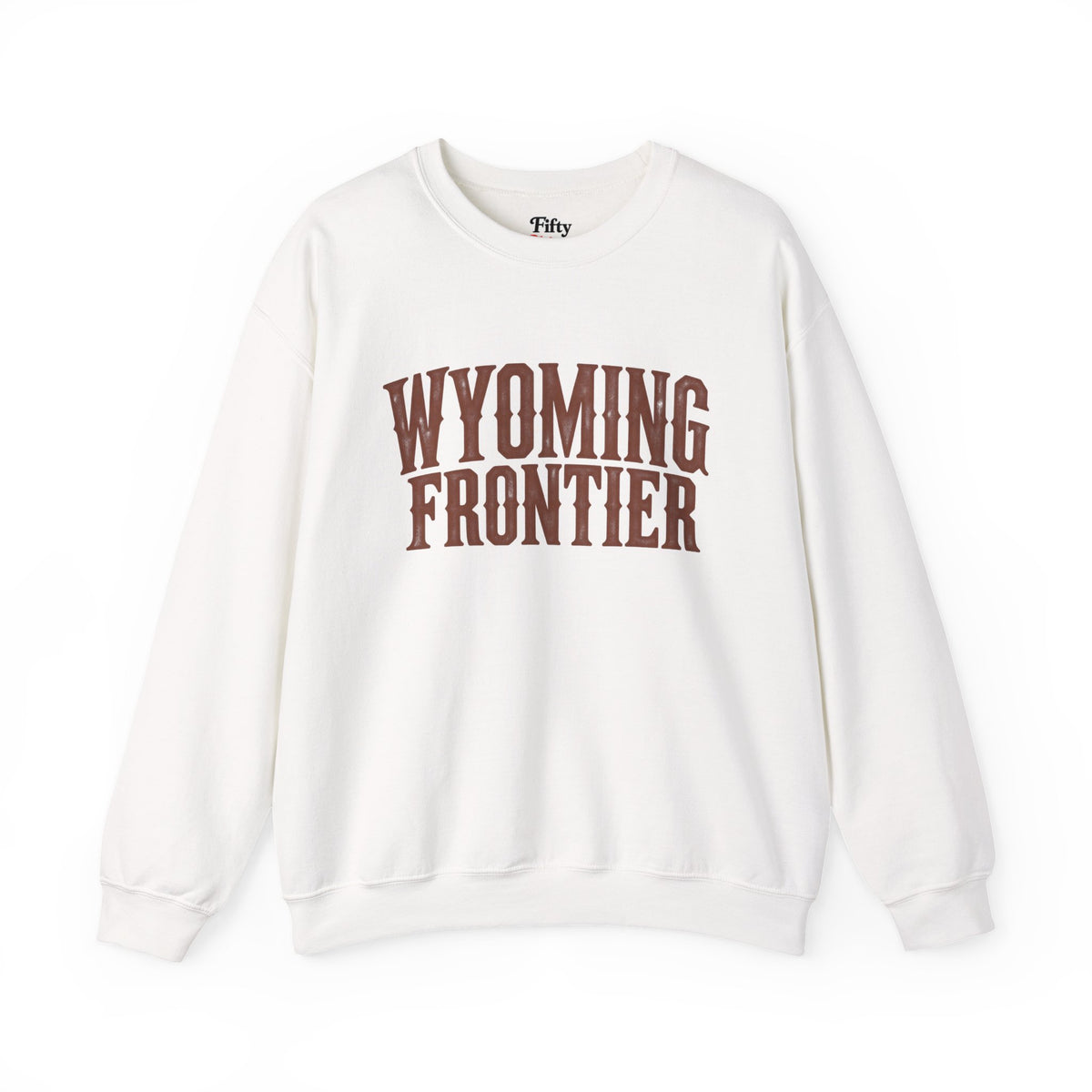 Wyoming Frontier Unisex Crewneck Sweatshirt State Name Graphic