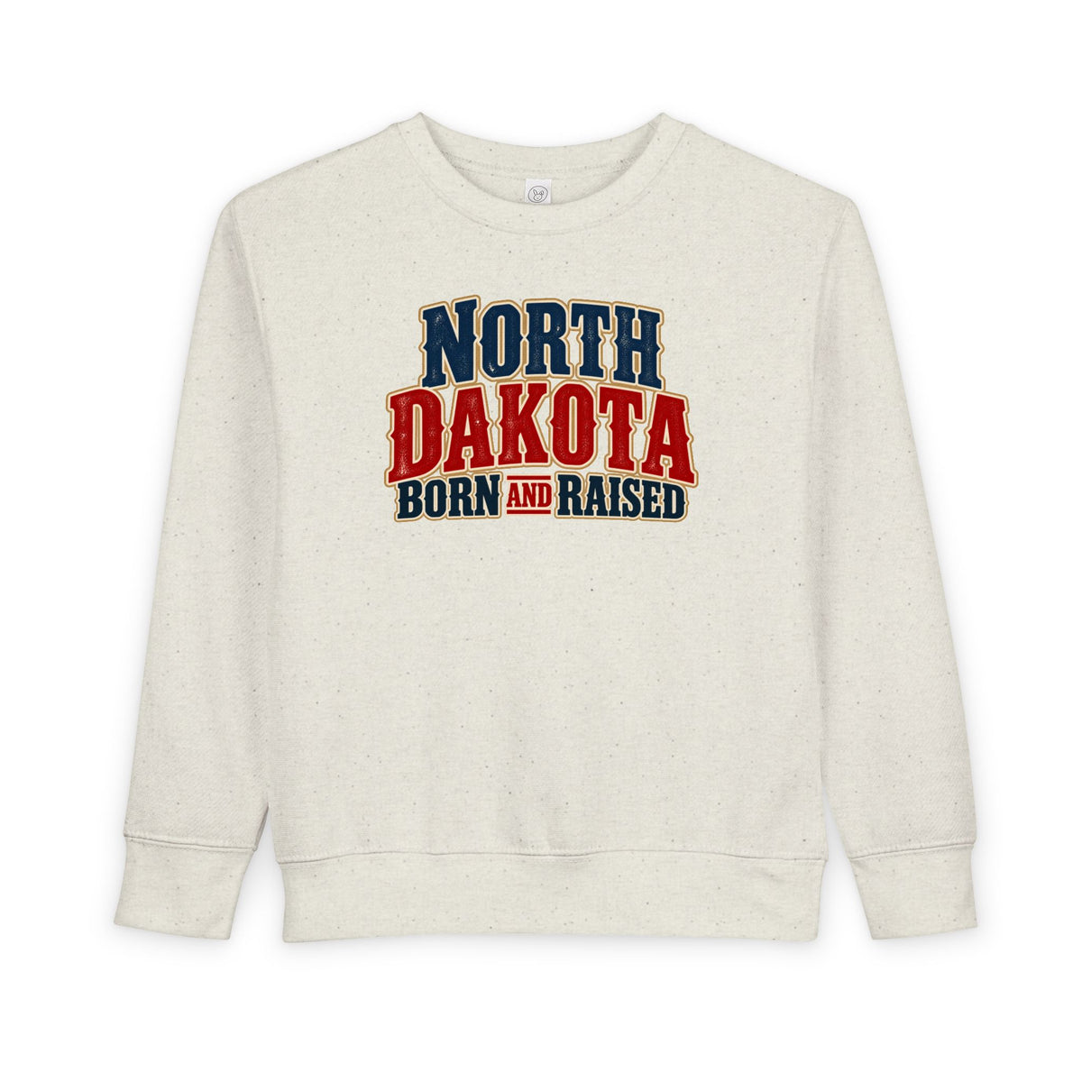 North Dakota Born and Raised Great Plains Americana Unisex Toddler Sweatshirt
