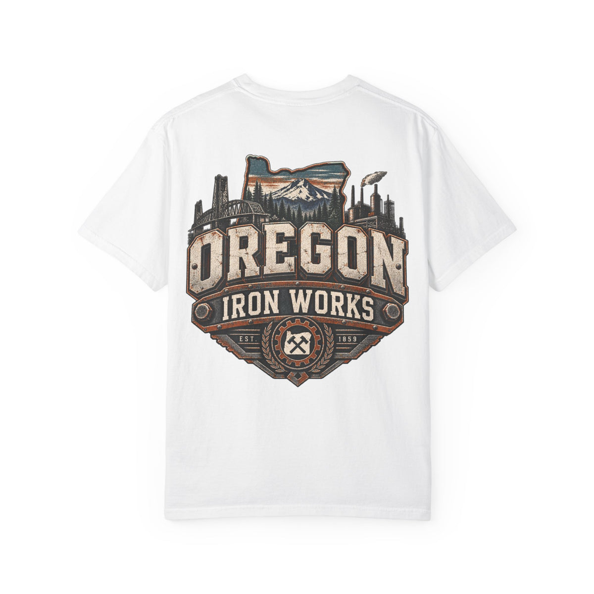 Oregon Iron Works Unisex Comfort Color 1717 Streetwear Graphic Tee