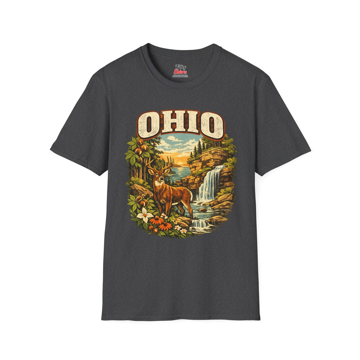 Ohio Wildlife Unisex Softstyle T Shirt State Pride Graphic Tee Collections FS03