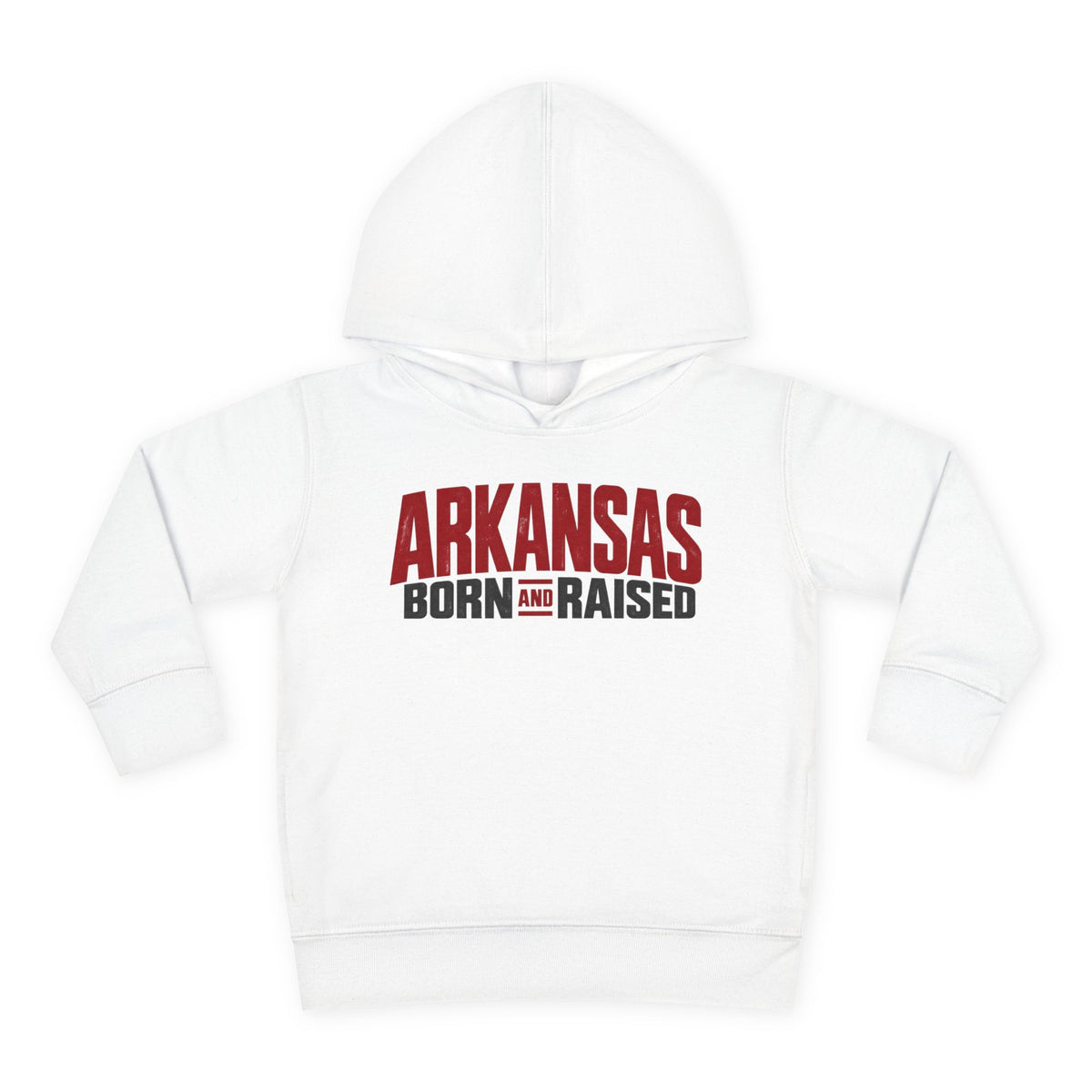 Arkansas Born and Raised Modern Streetwear Unisex Toddler Pullover Fleece Hoodie