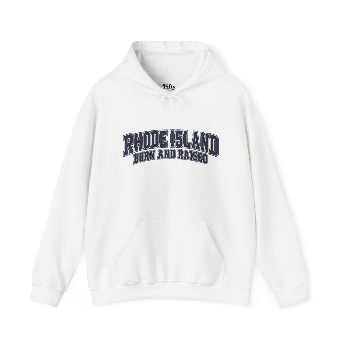 Rhode Island Born and Raised Old-School Athletic Unisex Hoodie Graphic