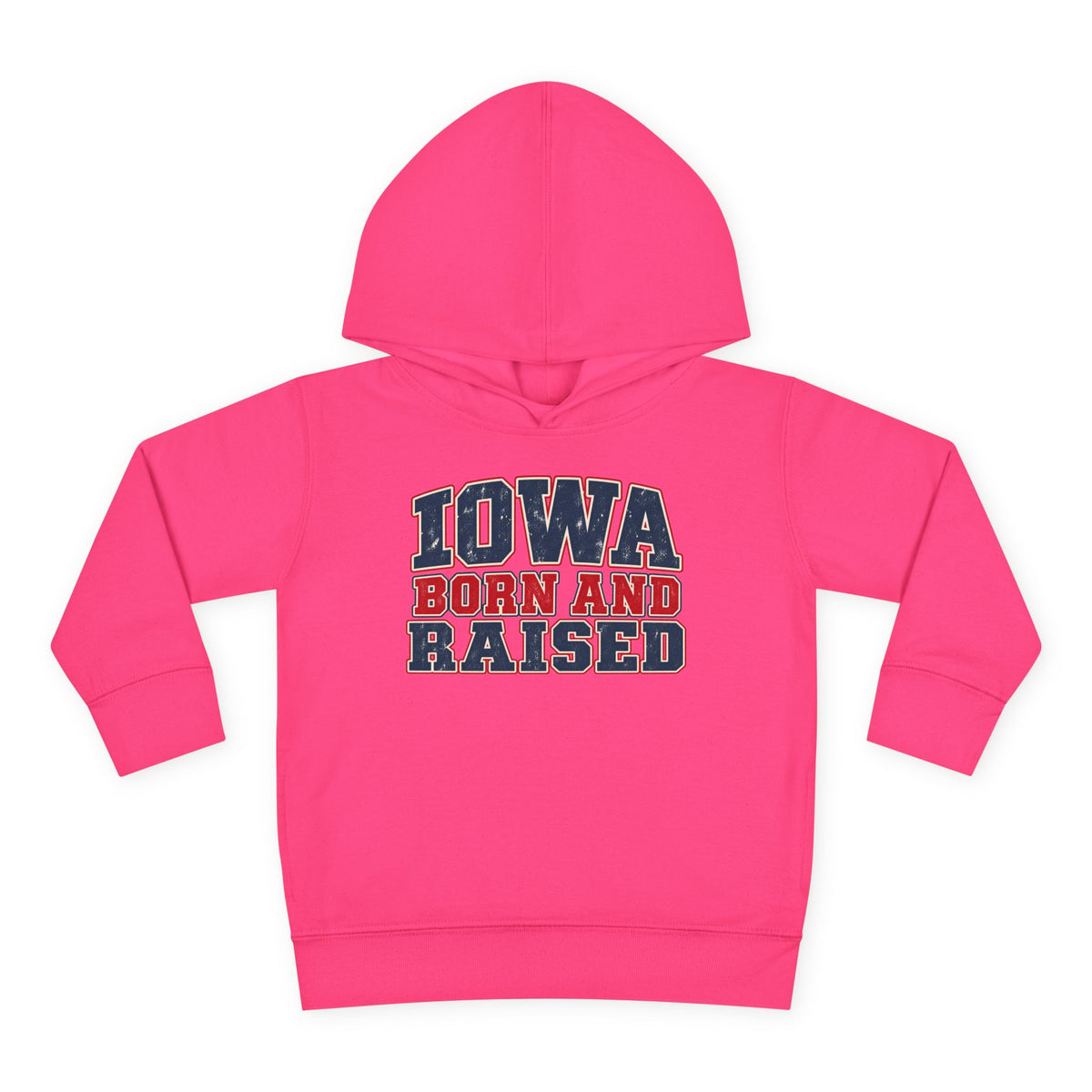 Iowa Born and Raised intage Farmhouse Americana Unisex Toddler Pullover Fleece Hoodie