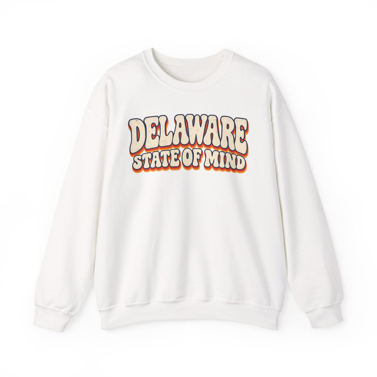 Delaware State of Mind Unisex Crewneck Sweatshirt State Name Graphic