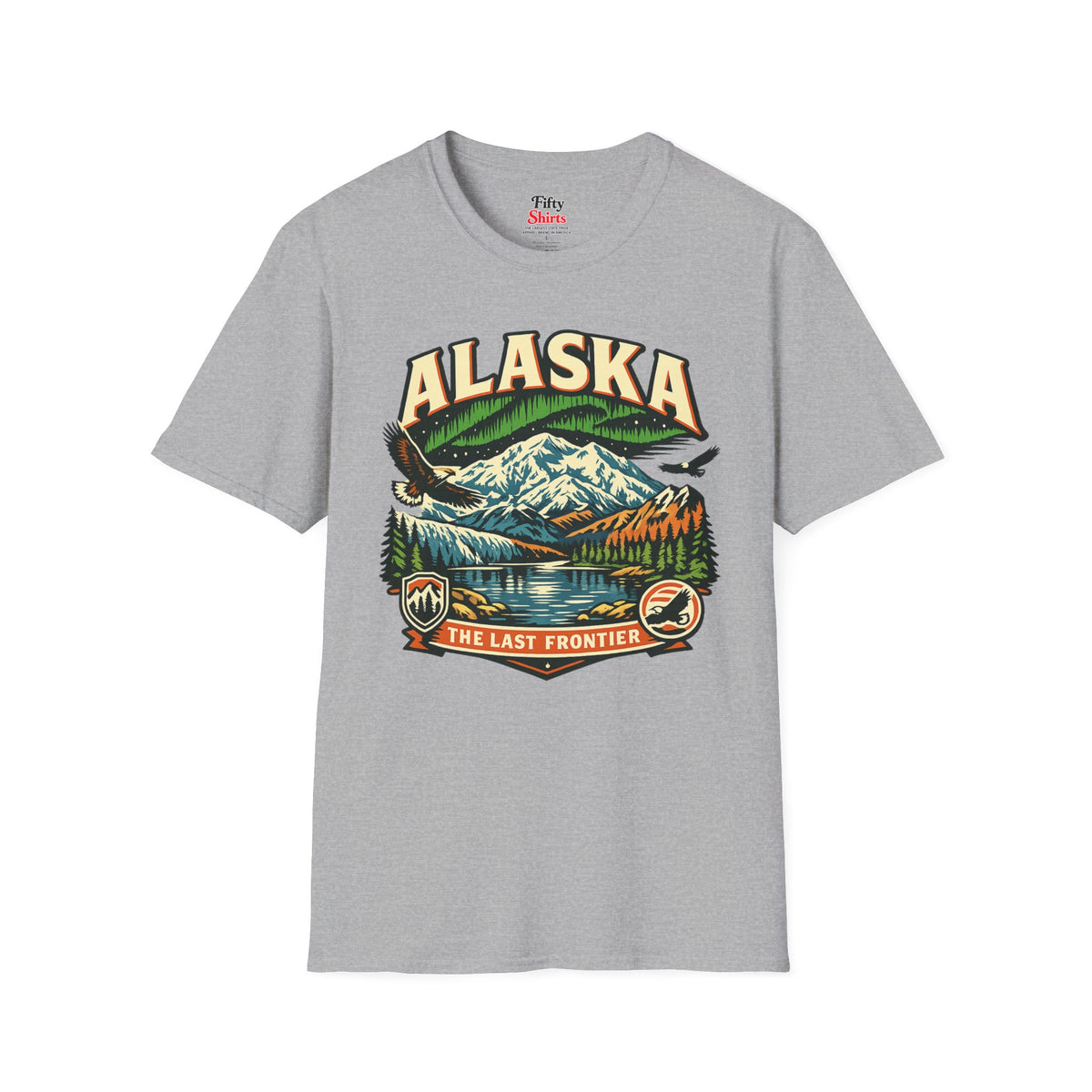 Alaska The Last Frontier Adventure Unisex Softstyle T Shirt State Pride Graphic Tee Collections FS03