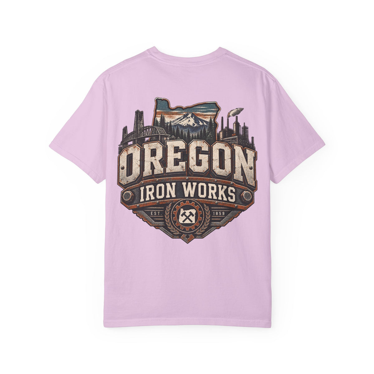 Oregon Iron Works Unisex Comfort Color 1717 Streetwear Graphic Tee