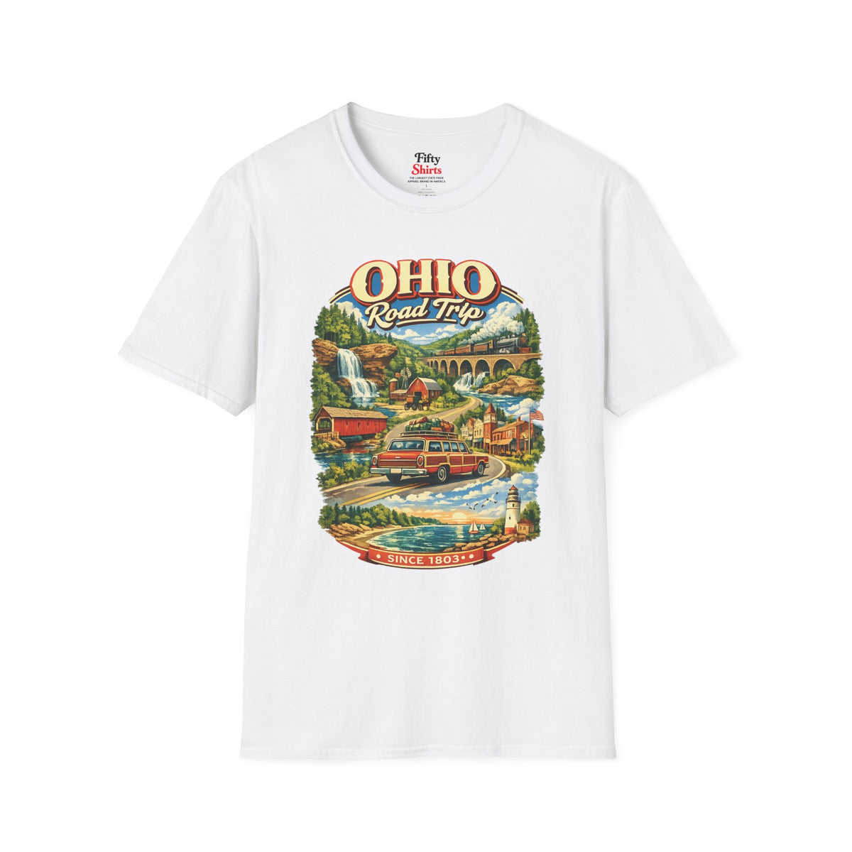 Ohio Road Trip Unisex Softstyle T Shirt State Pride Graphic Tee Collections FS03