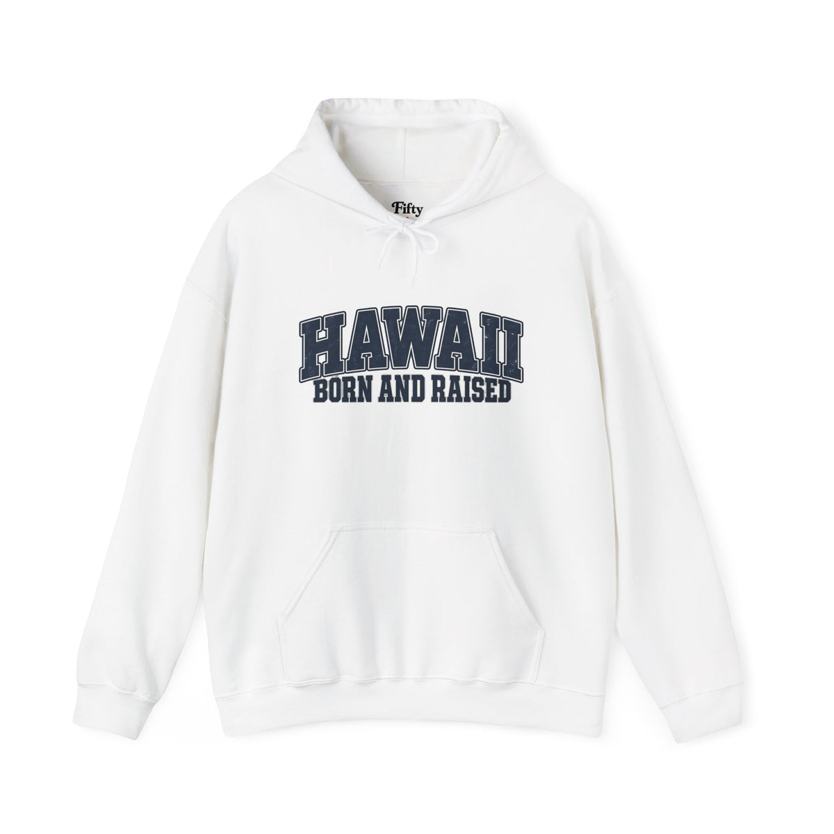 Hawaii Born and Raised Vintage Athletic Unisex Hoodie Graphic