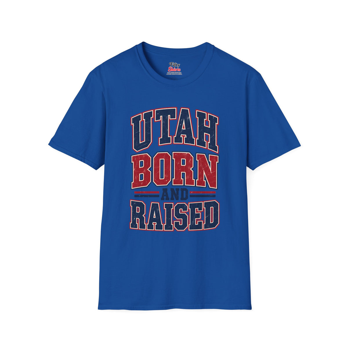 Utah Born And Raised Unisex Softstyle T Shirt State Name Graphic Tee
