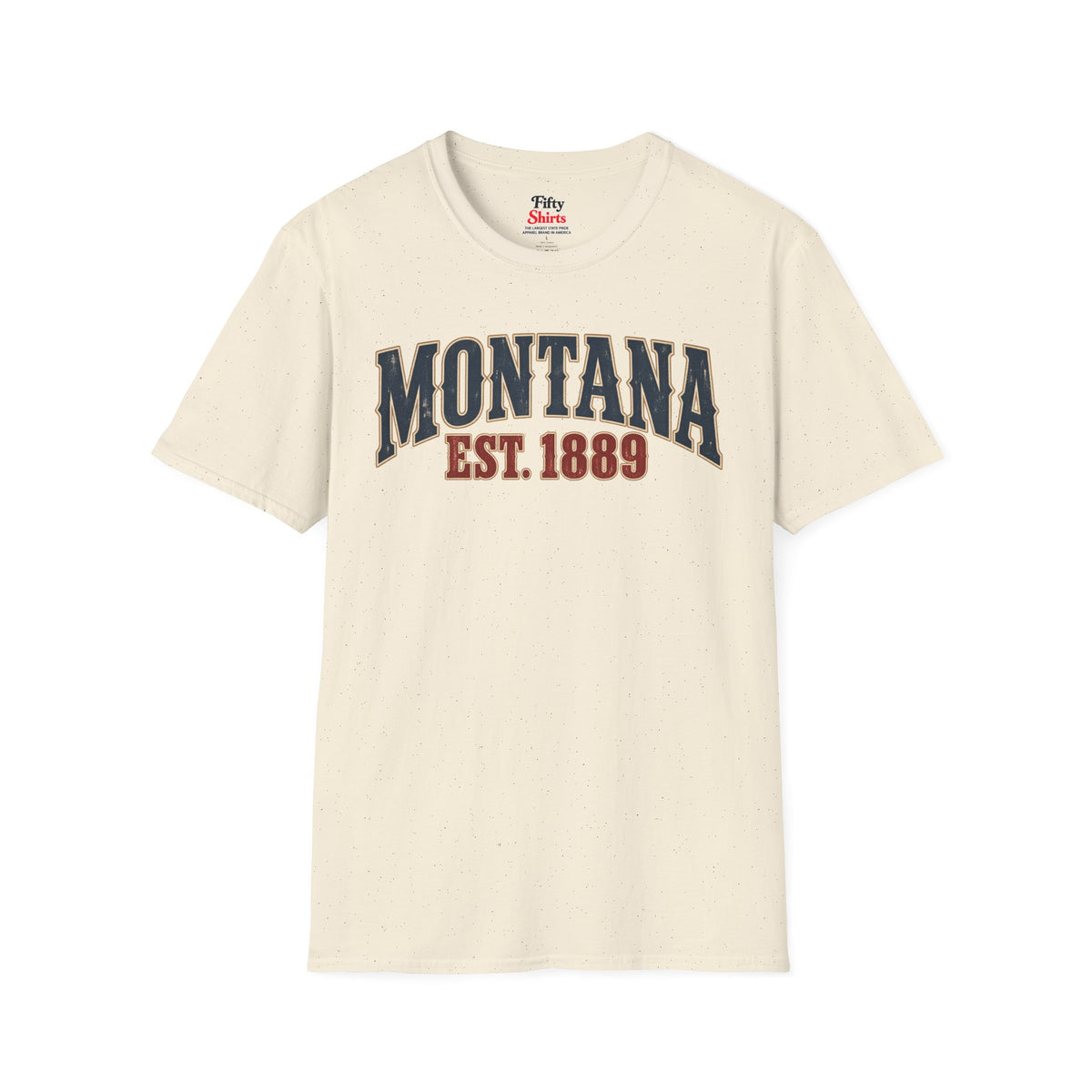 Montana Est 1889 Unisex Softstyle T Shirt State Name Graphic Tee
