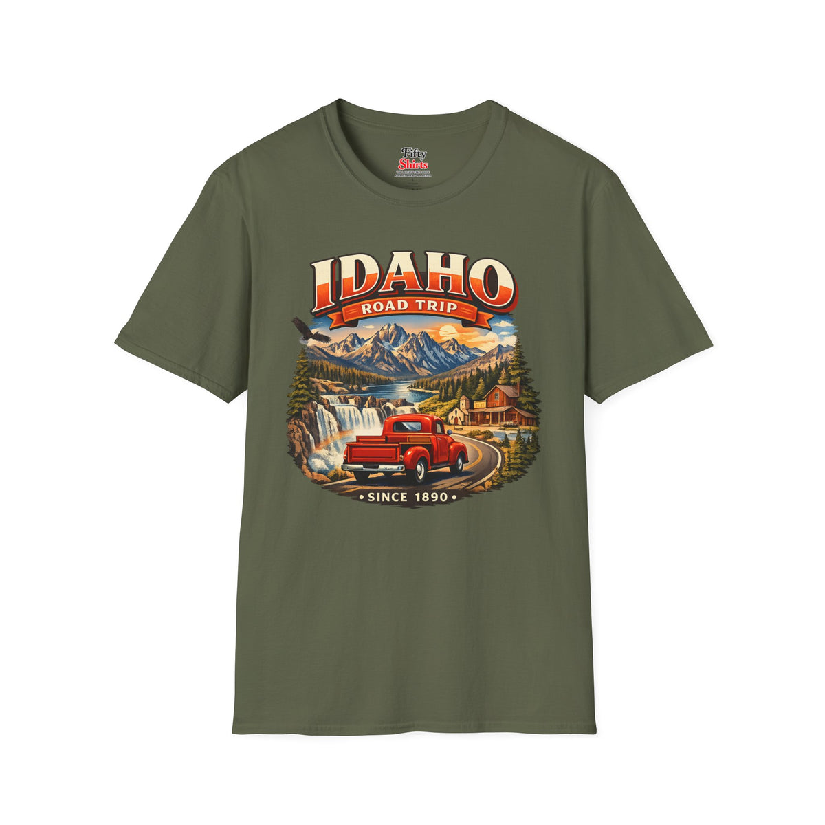 Idaho Road Trip Unisex Softstyle T Shirt State Pride Graphic Tee Collections FS03