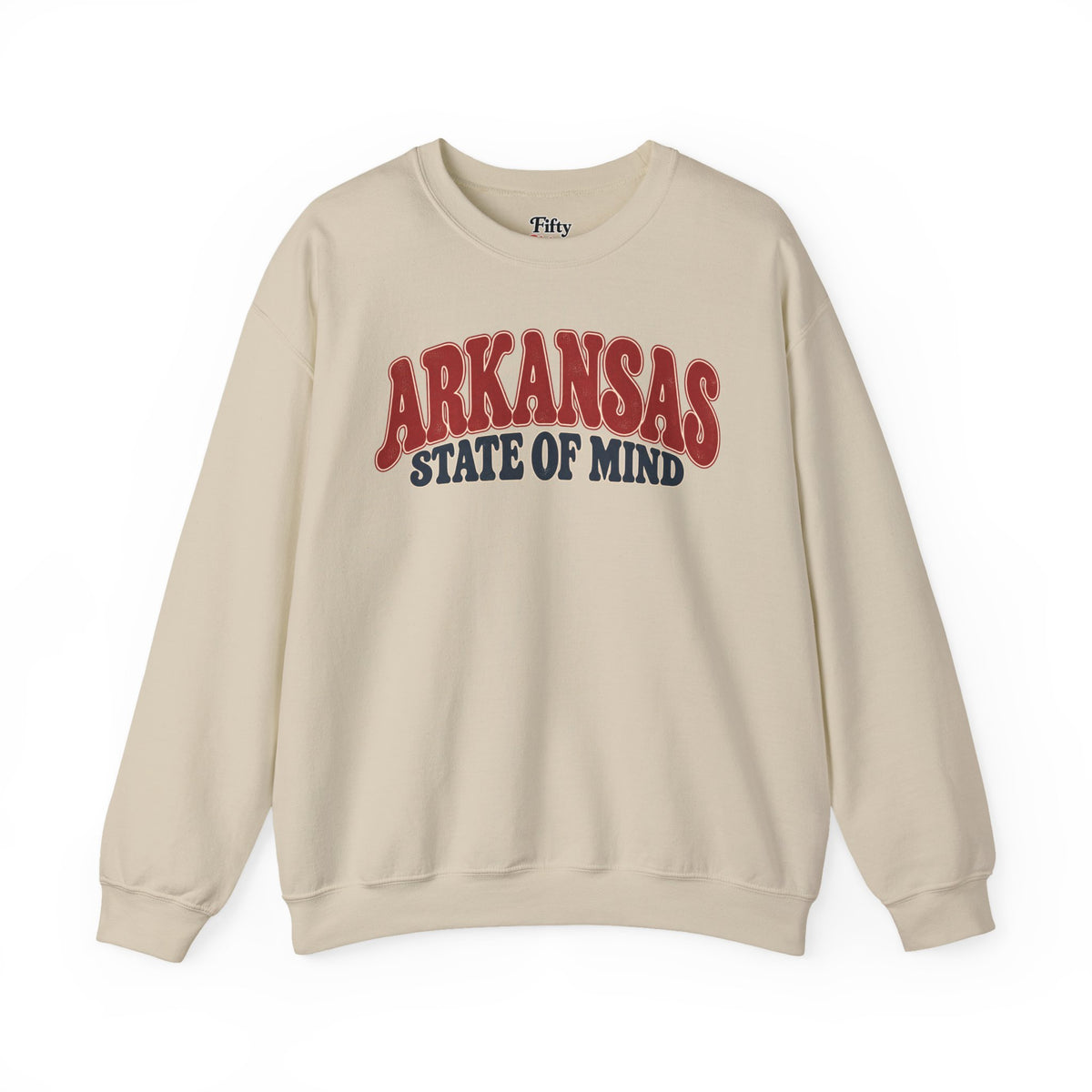 Arkansas State of Mind Unisex Crewneck Sweatshirt State Name Graphic