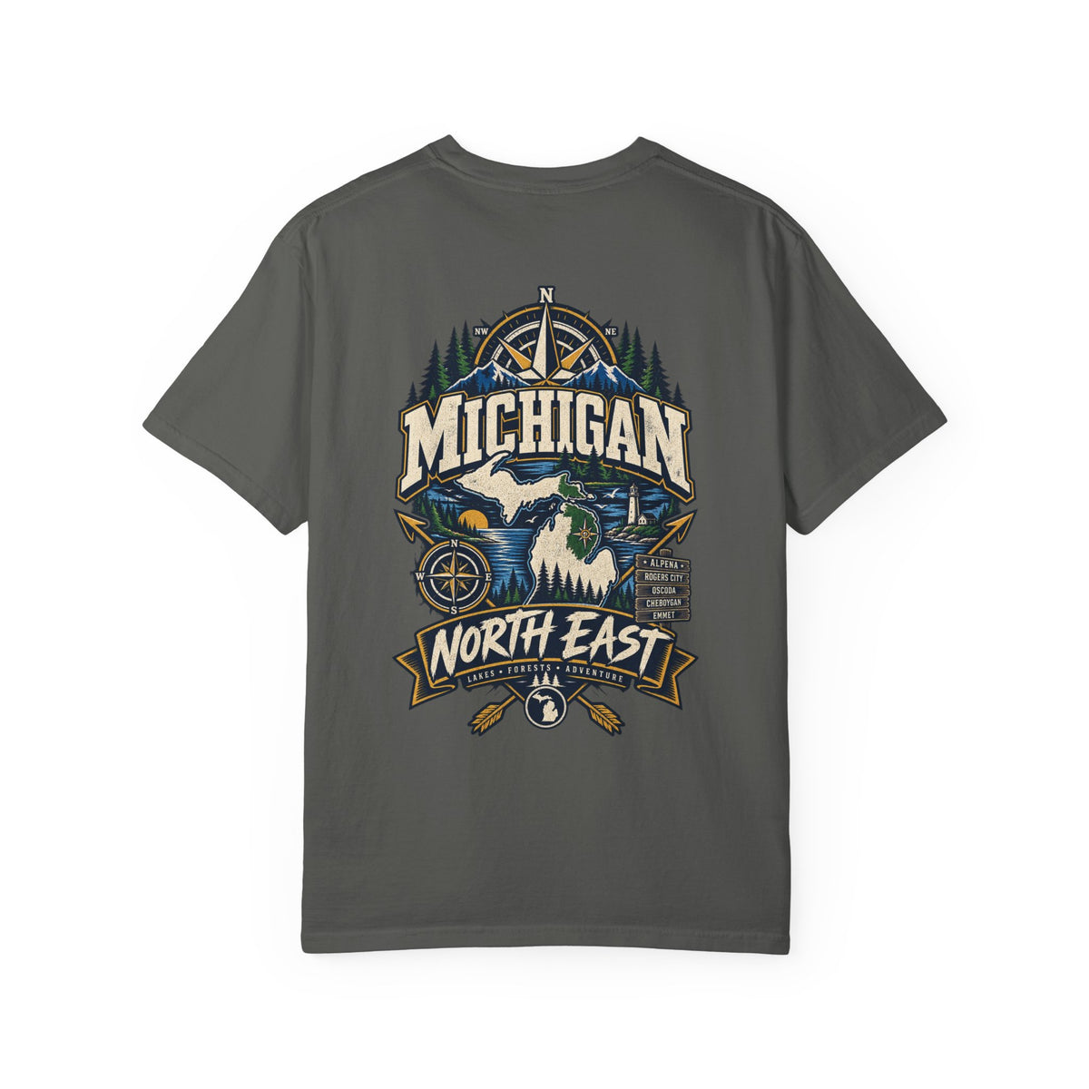 Michigan North East Unisex Comfort Color 1717 Streetwear Graphic Tee
