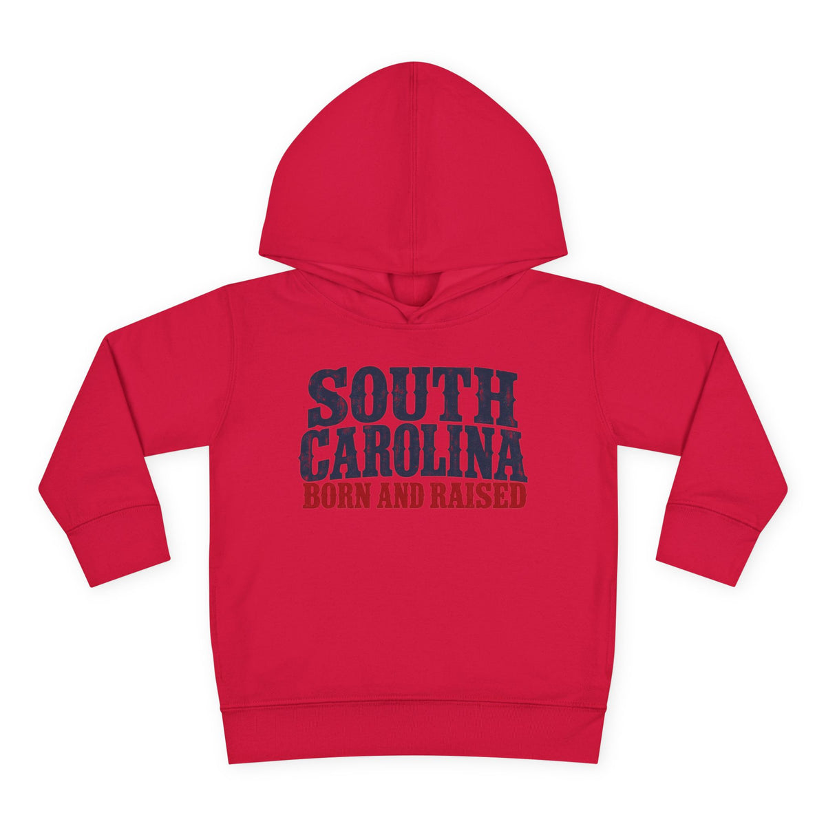 South Carolina Born and Raised Southern Heritage Unisex Toddler Pullover Fleece Hoodie