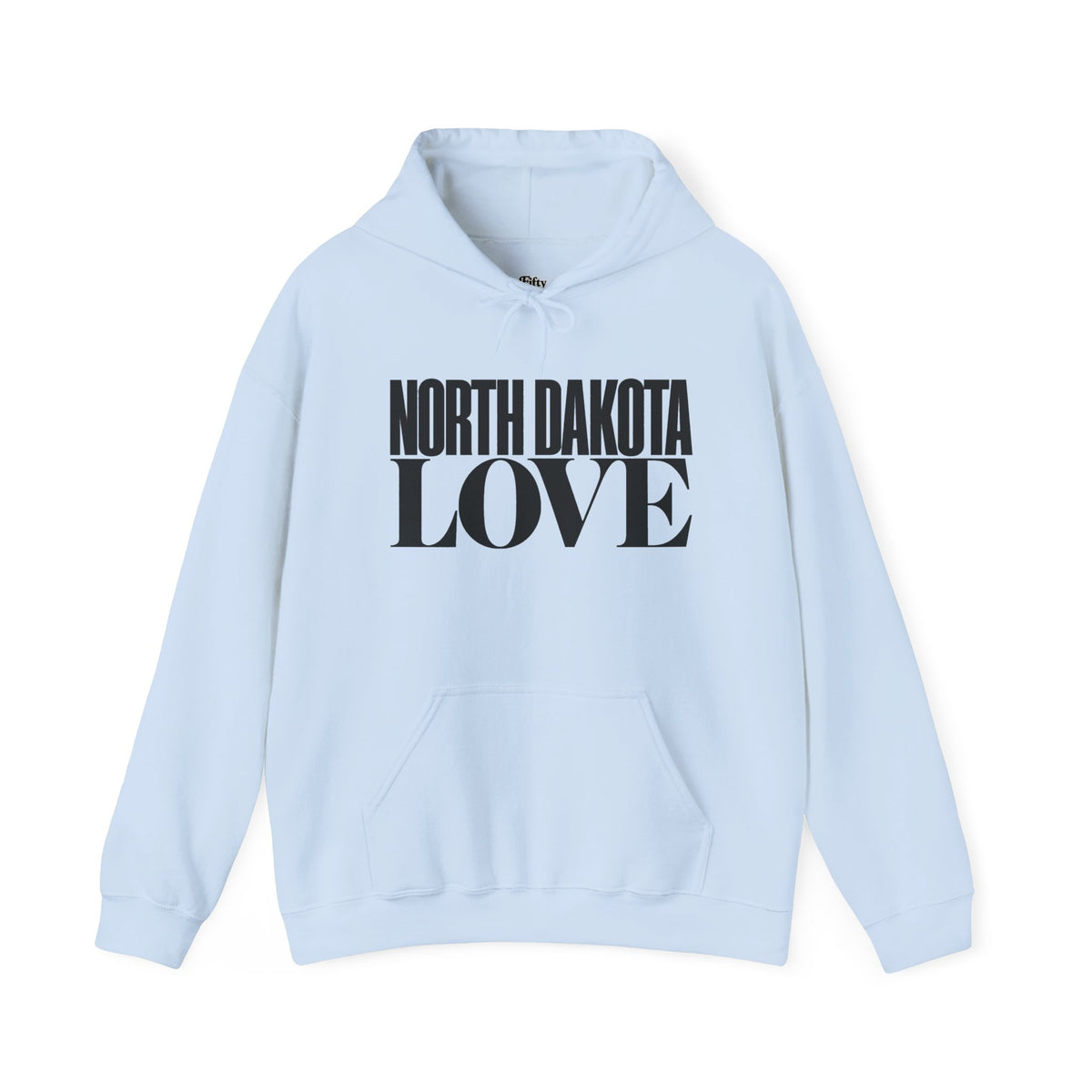 North Dakota Love Unisex Hoodie State Name Graphic