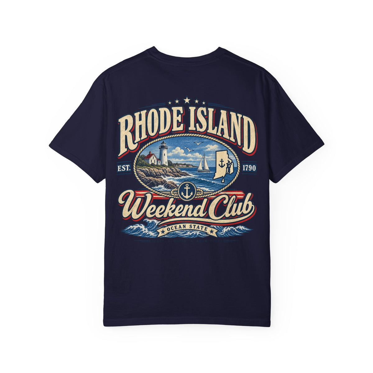 Rhode Island Weekend Club Unisex Comfort Color 1717 Streetwear Graphic Tee