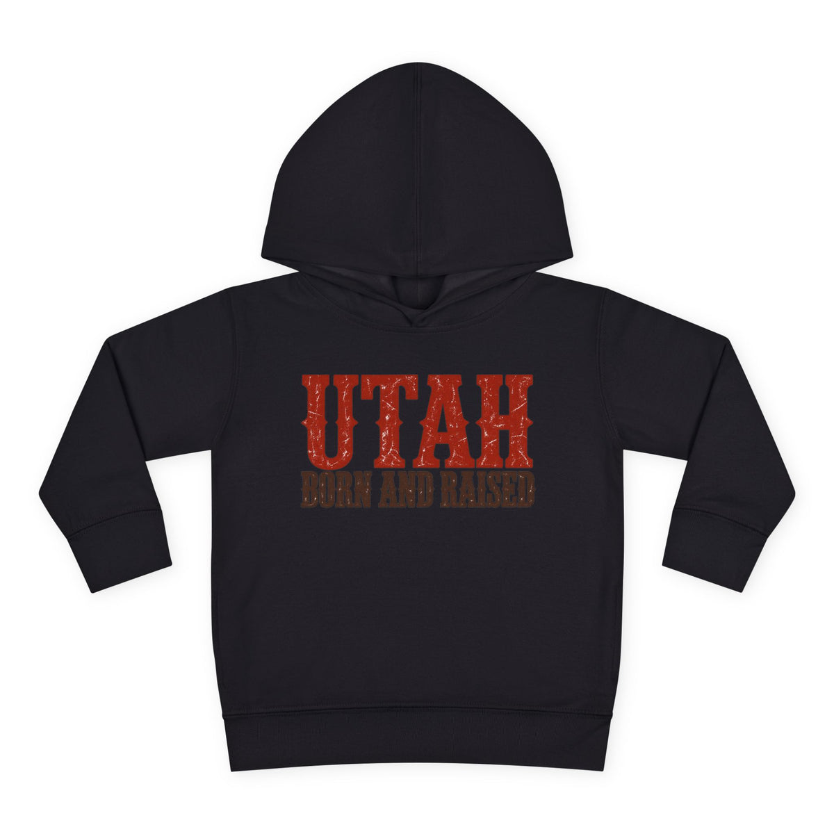 Utah Born and Raised Western Heritage Unisex Toddler Pullover Fleece Hoodie