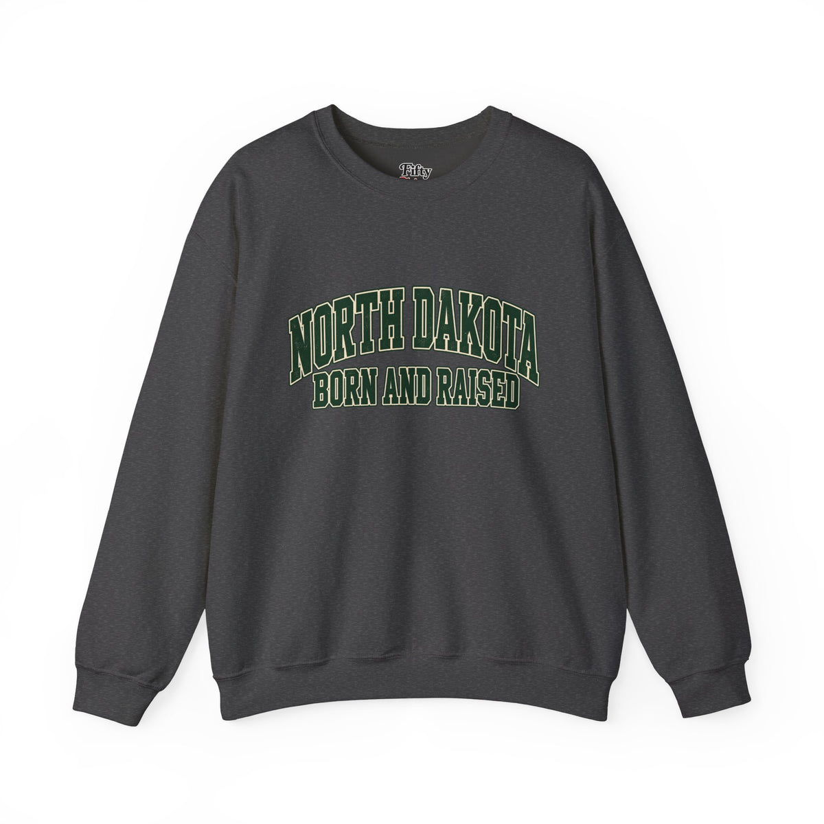 North Dakota Born and Raised Old-School Athletic Unisex Sweatshirt Graphic