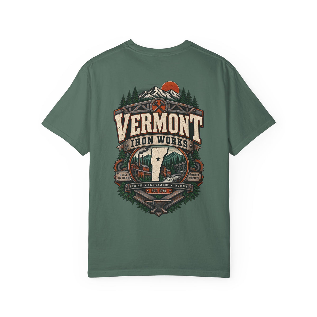 Vermont Iron Works Unisex Comfort Color 1717 Streetwear Graphic Tee