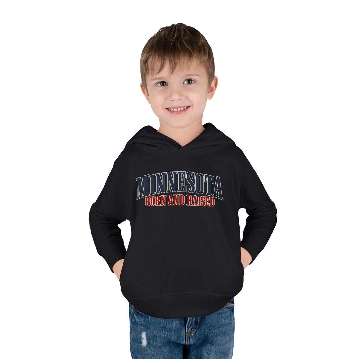 Minnesota Born and Raised Luxury Heritage Unisex Toddler Pullover Fleece Hoodie