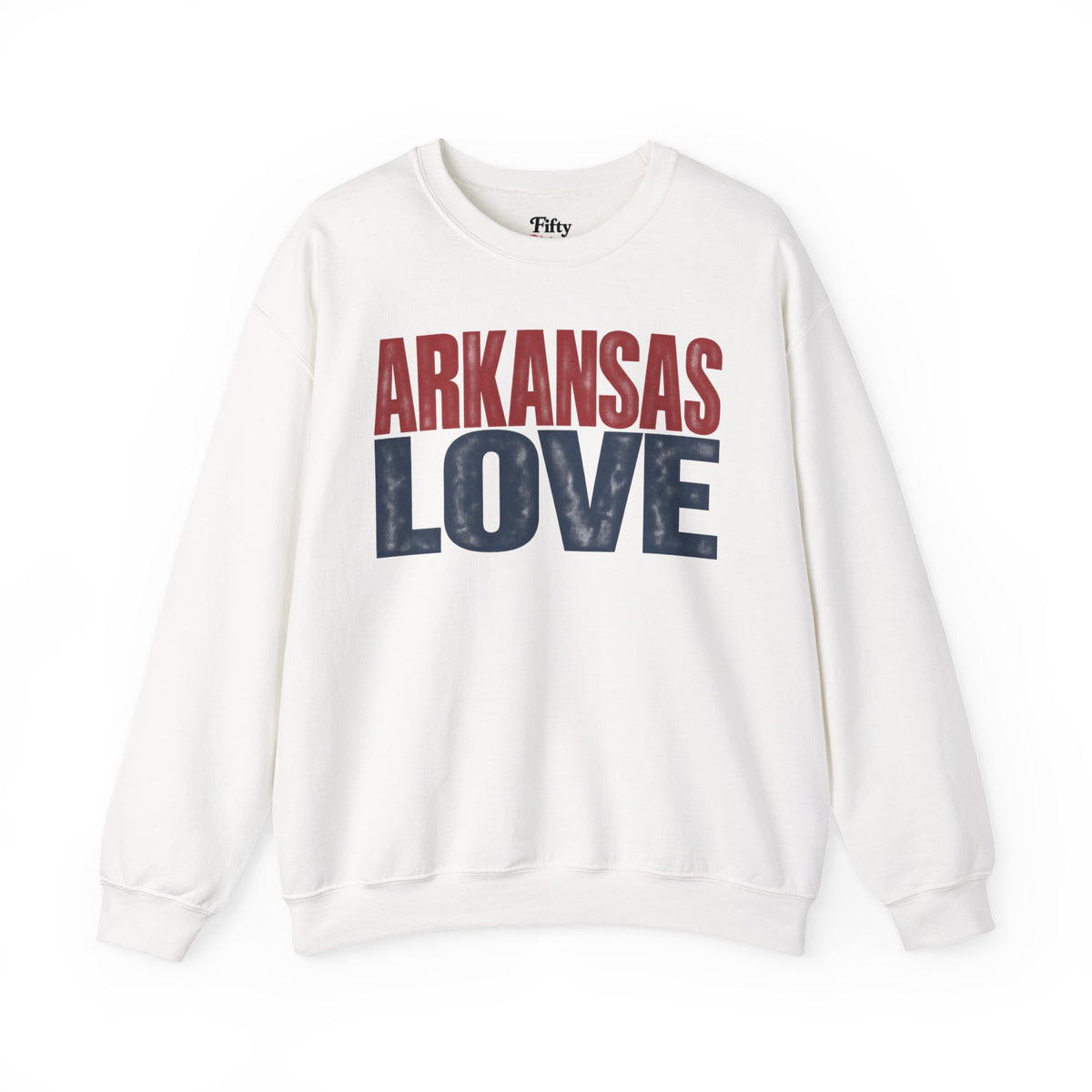 Arkansas Love Unisex Crewneck Sweatshirt State Name Graphic
