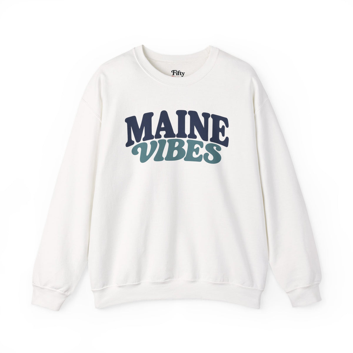 Maine Vibes Unisex Crewneck Sweatshirt State Name Graphic