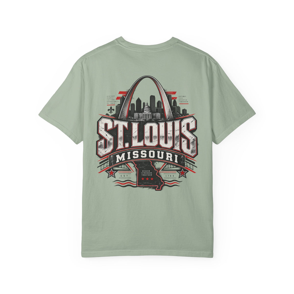 St. Louis Missouri Unisex Comfort Color 1717 Streetwear Graphic Tee