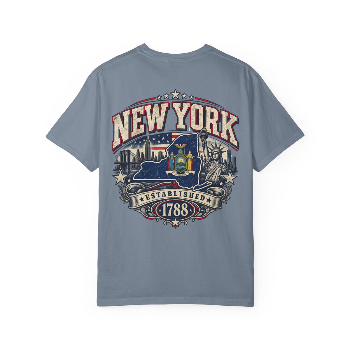 New York Established 1788 Unisex Comfort Color 1717 Streetwear Graphic Tee