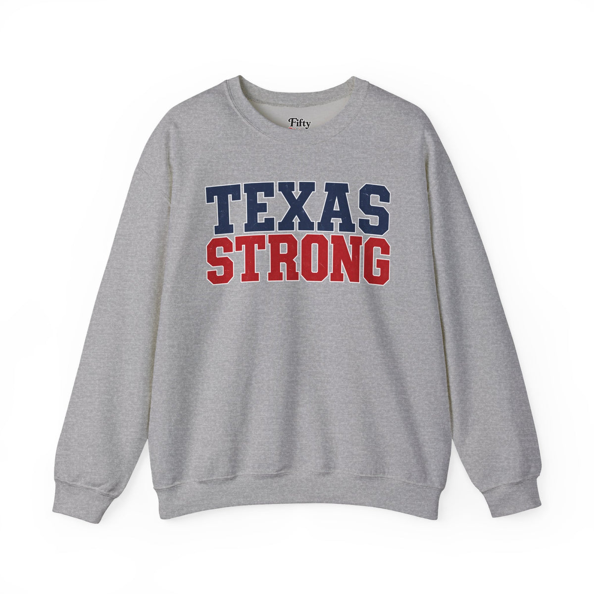 Texas Strong Unisex Crewneck Sweatshirt State Name Graphic