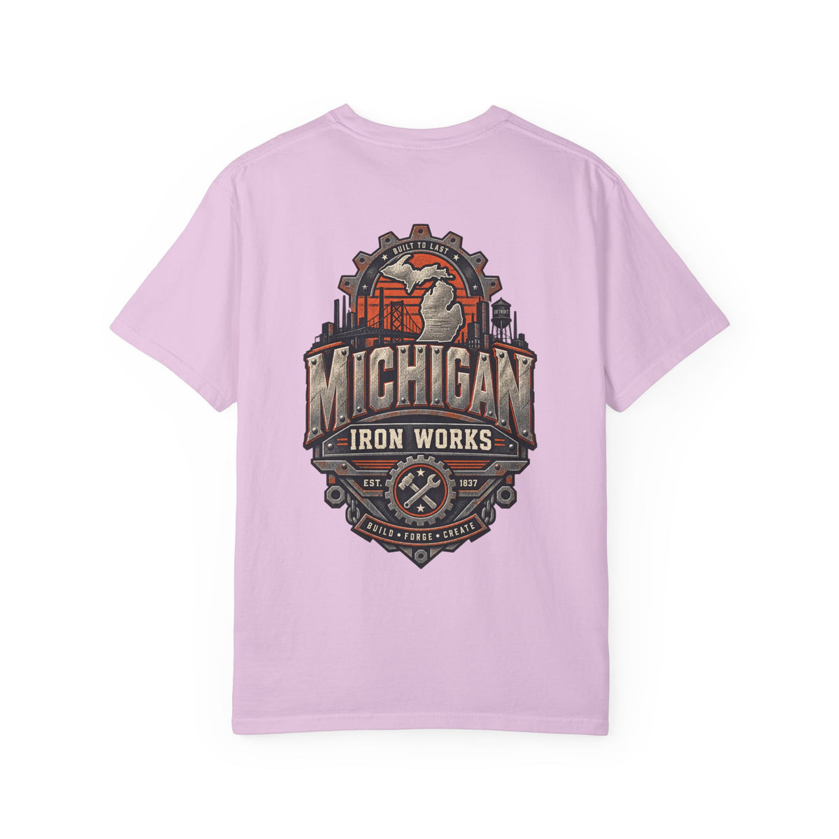 Michigan Iron Works Unisex Comfort Color 1717 Streetwear Graphic Tee