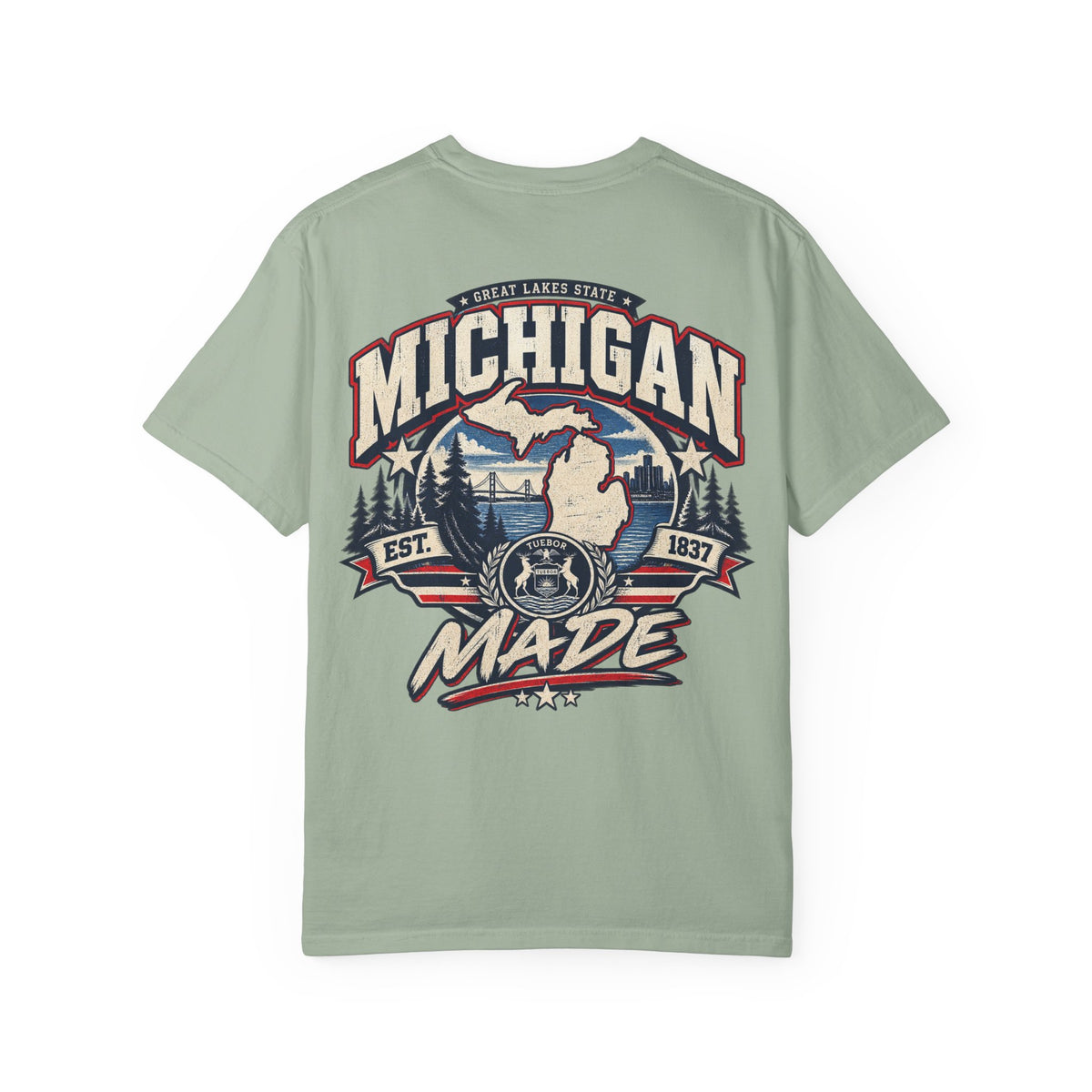Michigan Made Unisex Comfort Color 1717 Streetwear Graphic Tee