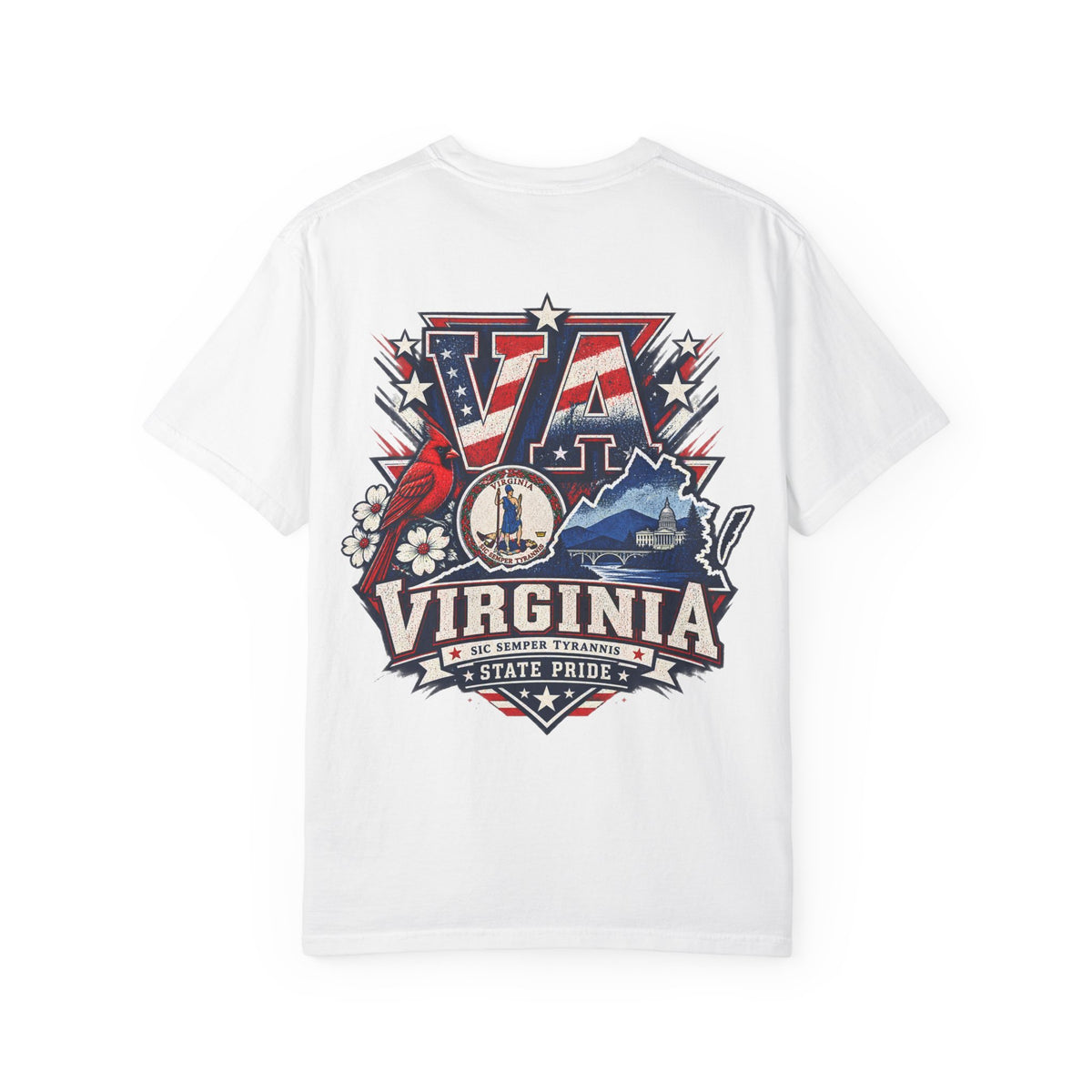 Virginia State Pride Unisex Comfort Color 1717 Streetwear Graphic Tee