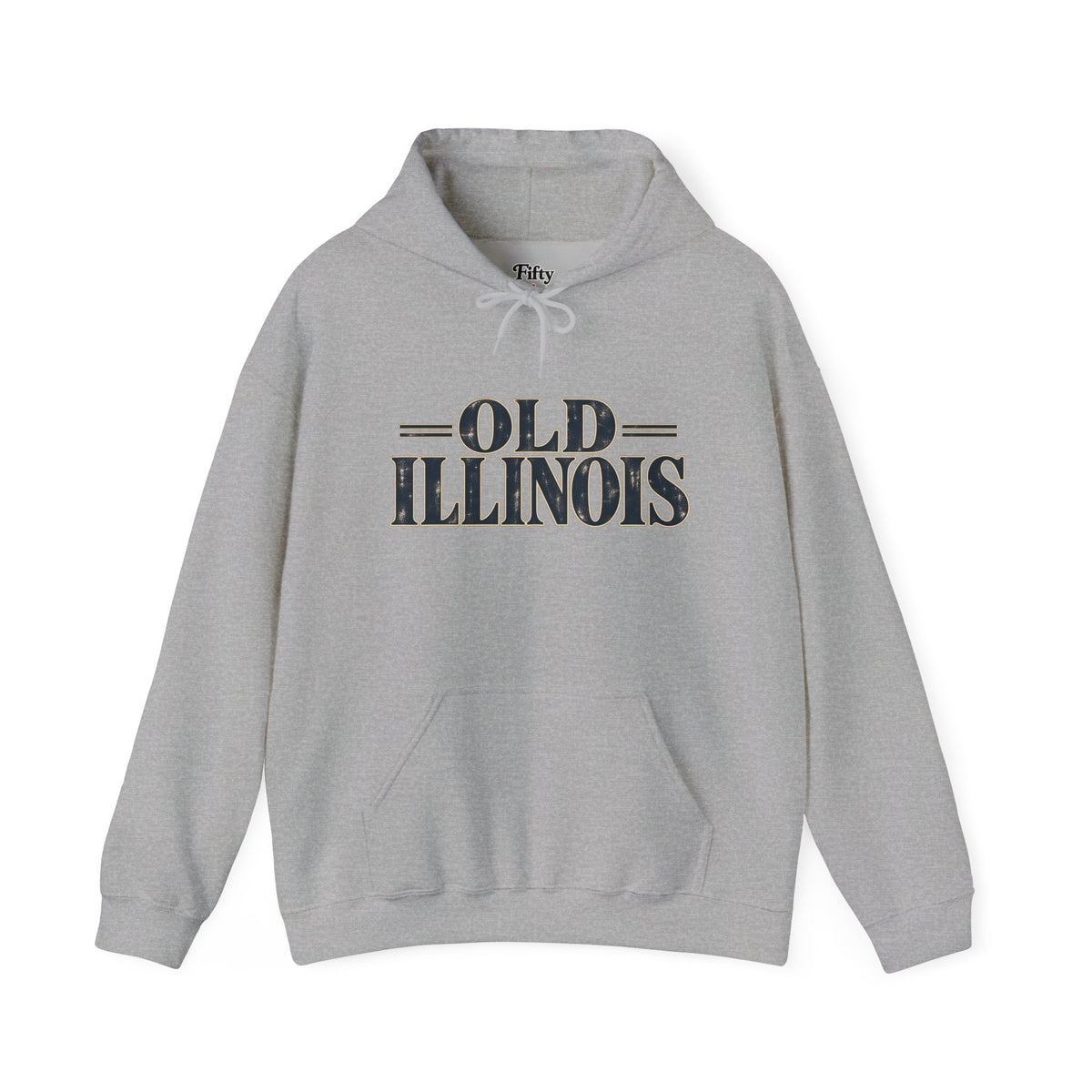 Old Illinois Unisex Hoodie State Name Graphic