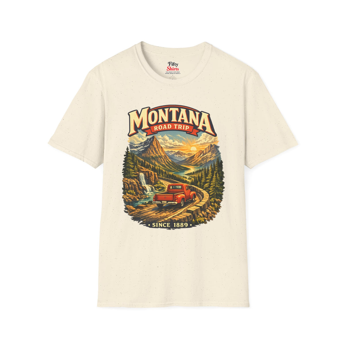 Montana Road Trip Unisex Softstyle T Shirt State Pride Graphic Tee Collections FS03