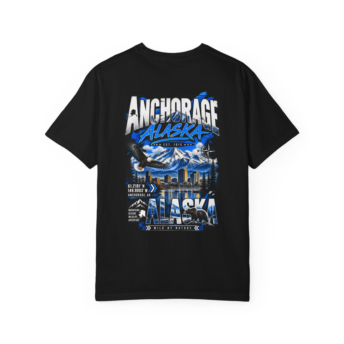 Anchorage Alaska Streetwear Unisex Comfort Color 1717 Streetwear Graphic Tee