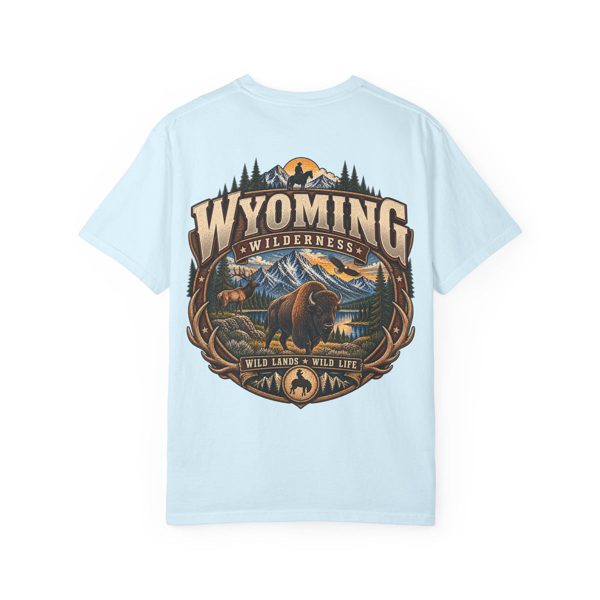 Wyoming Wildlife Unisex Comfort Color 1717 Streetwear Graphic Tee