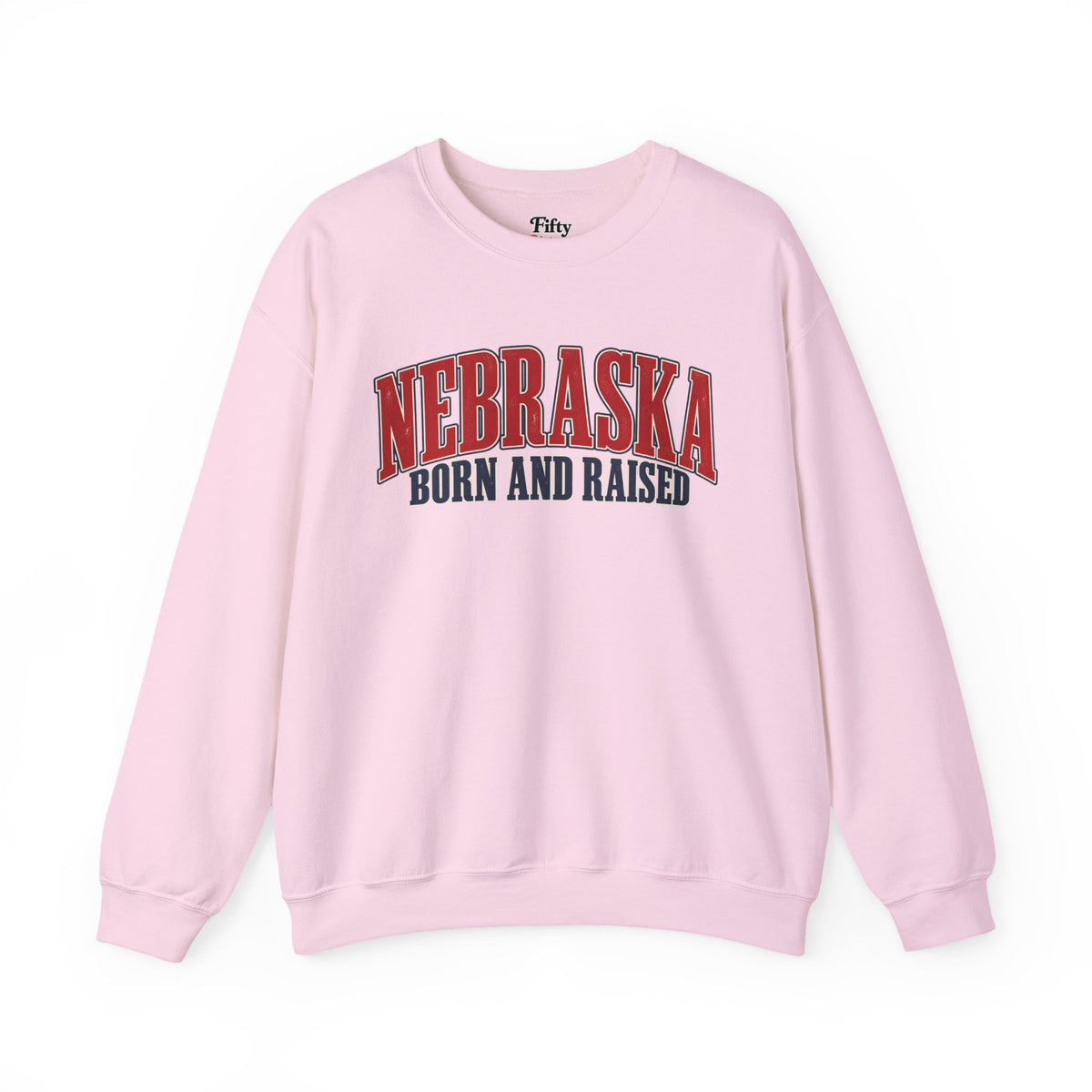Nebraska Born and Raised Premium Heritage Label Unisex Sweatshirt Graphic