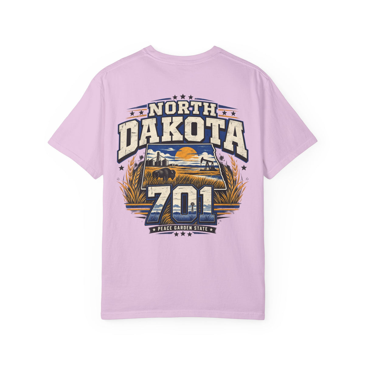 North Dakota 701 Unisex Comfort Color 1717 Streetwear Graphic Tee