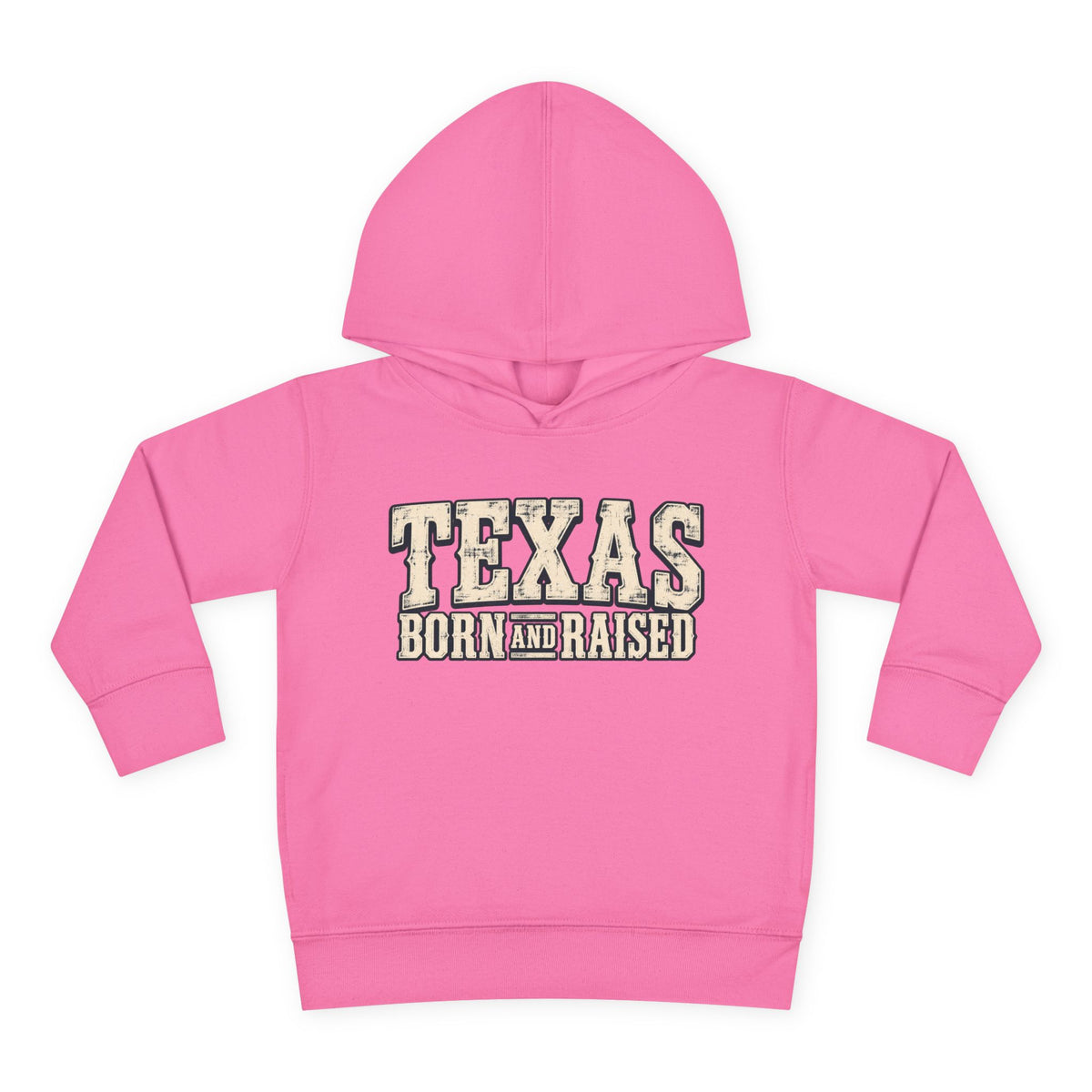 Texas Born and Raised Old-School Ranch Heritage Unisex Toddler Pullover Fleece Hoodie