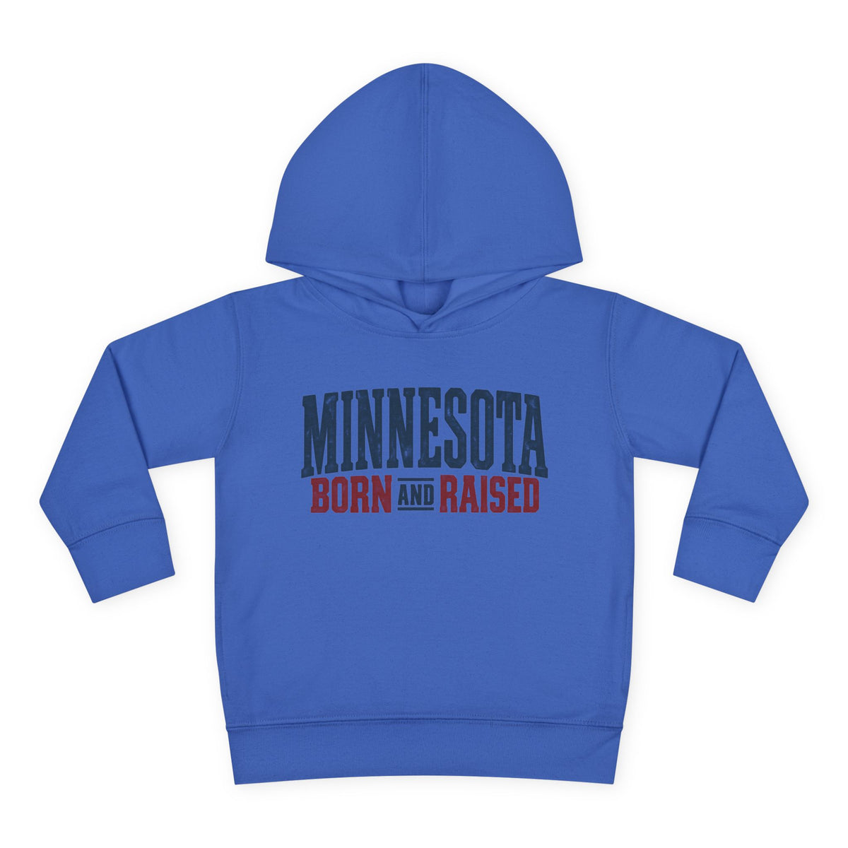 Minnesota Born and Raised Rustic Americana Unisex Toddler Pullover Fleece Hoodie