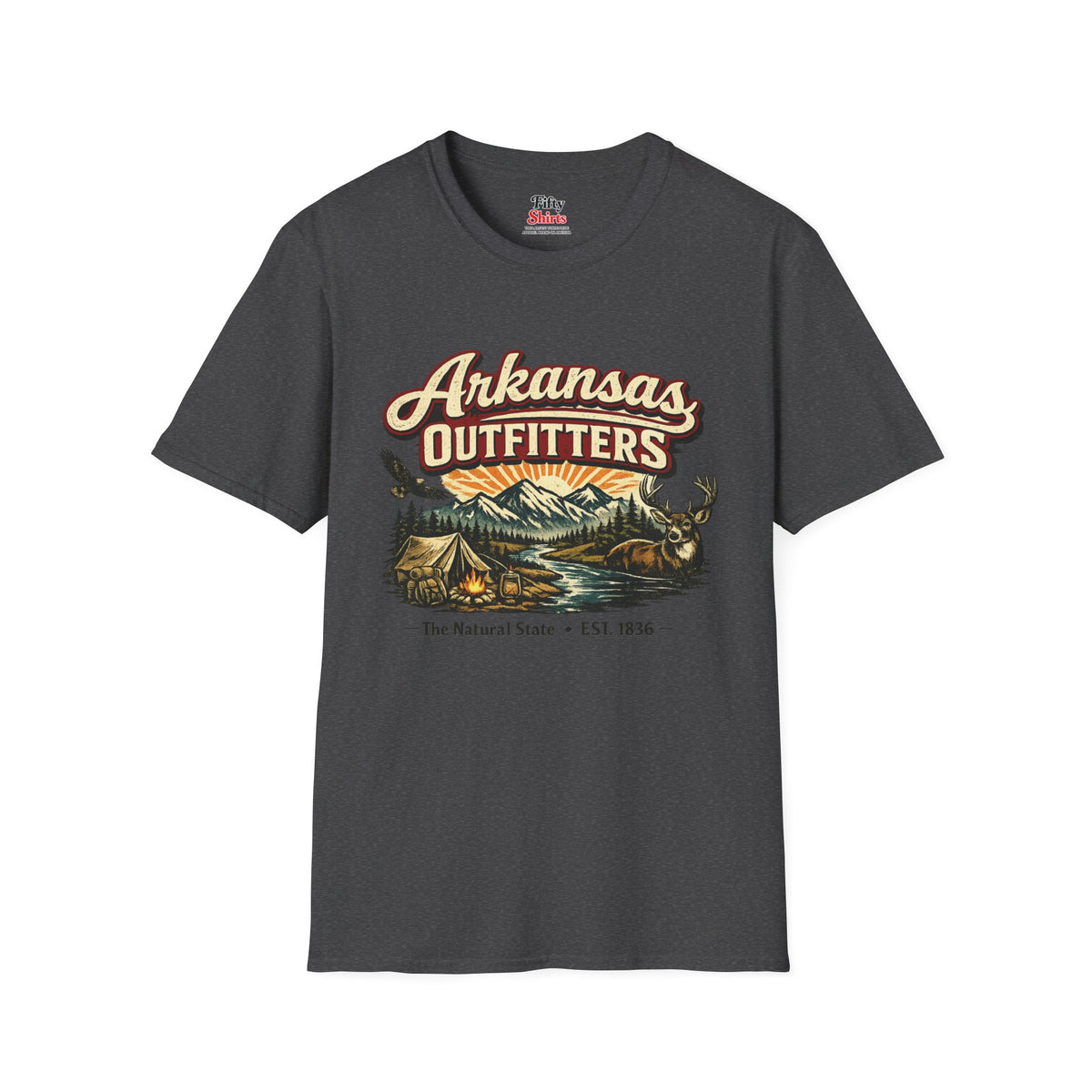 Arkansas Outfitters Unisex Softstyle T Shirt State Pride Graphic Tee Collections FS03