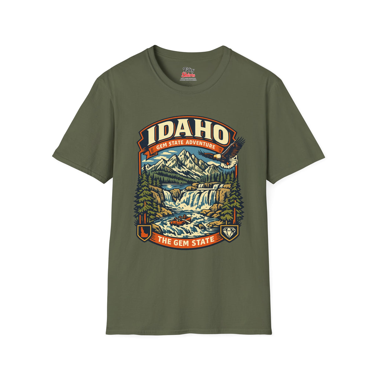 Idaho Gem State Adventure Unisex Softstyle T Shirt State Pride Graphic Tee Collections FS03