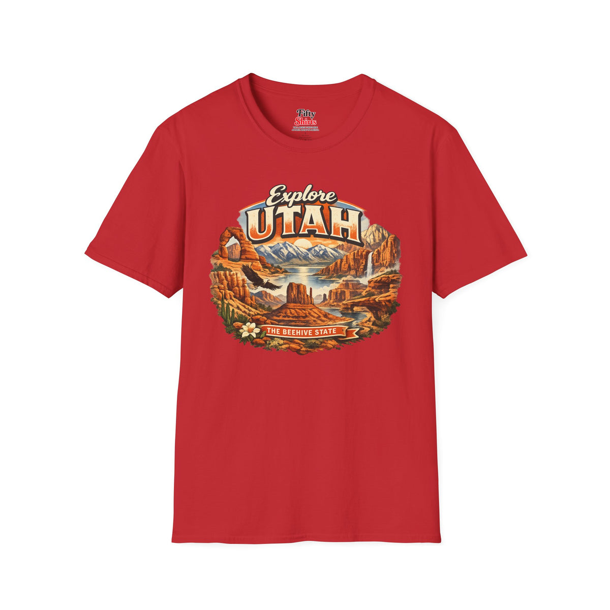 Explore Utah Unisex Softstyle T Shirt State Pride Graphic Tee Collections FS03