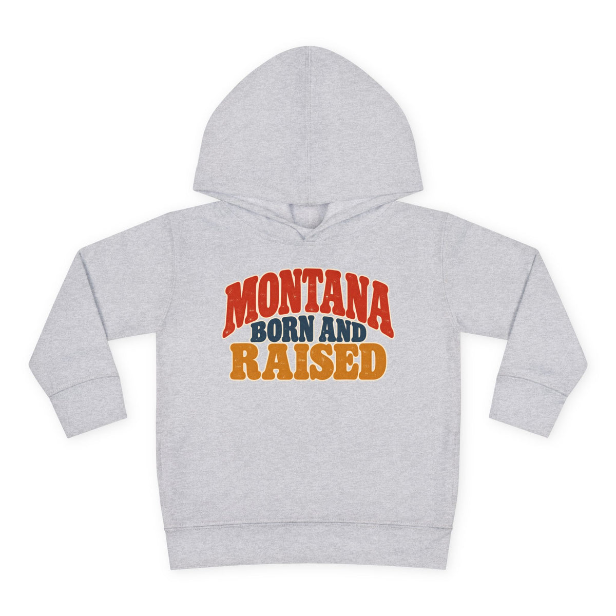 Montana Born and Raised Retro 1970s Unisex Toddler Pullover Fleece Hoodie